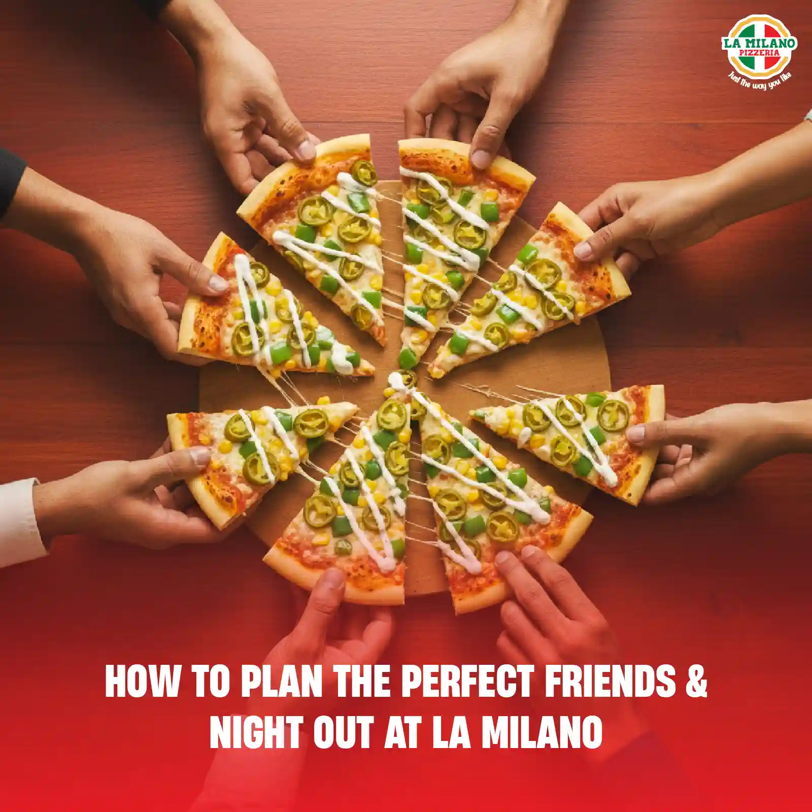 La milano pizza party with friends